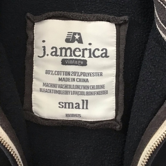 J. America Black Zip Front Hoodie RNB BBQ Pig - Picture 3 of 4